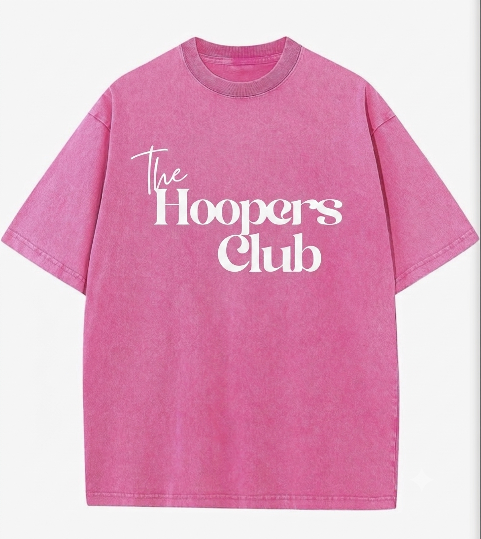 Hoopers Club Acid washed Oversized T-Shirt