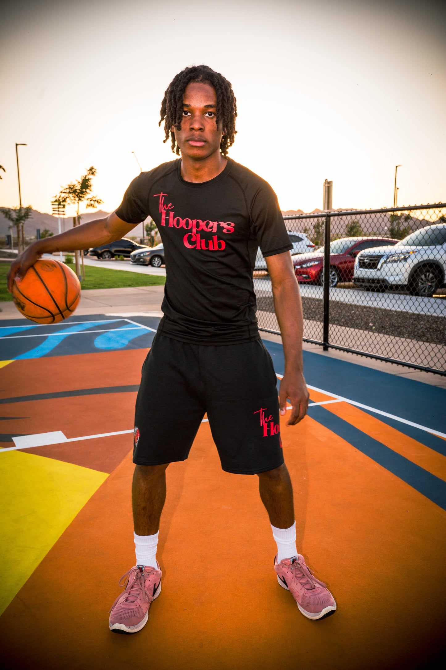 Black Hoopers Club Fleece shorts