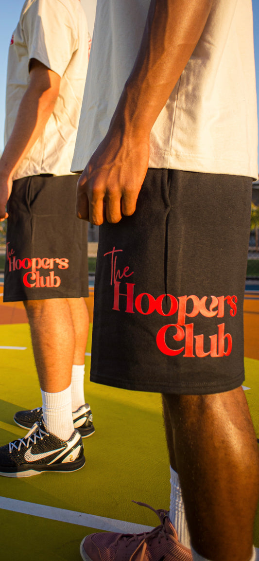 Black Hoopers Club Fleece shorts