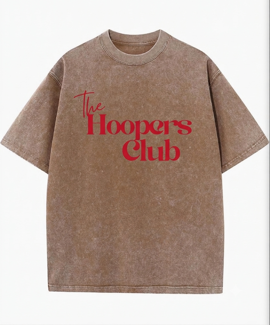 Hoopers Club Acid washed Oversized T-Shirt