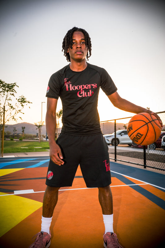Black Hoopers Club compression shirt